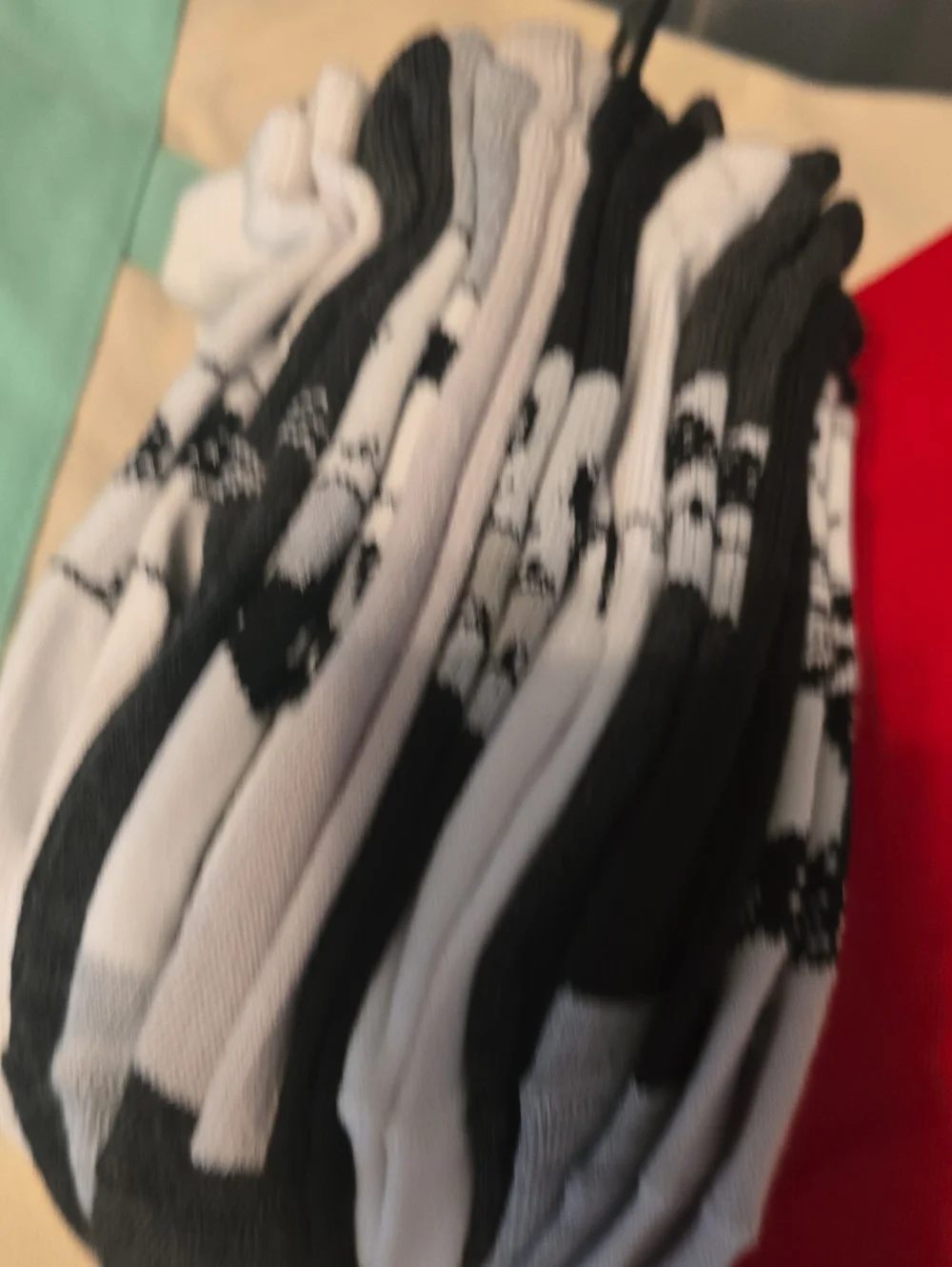 Nightmare Before Chtistmas No Show Socks - White & Black